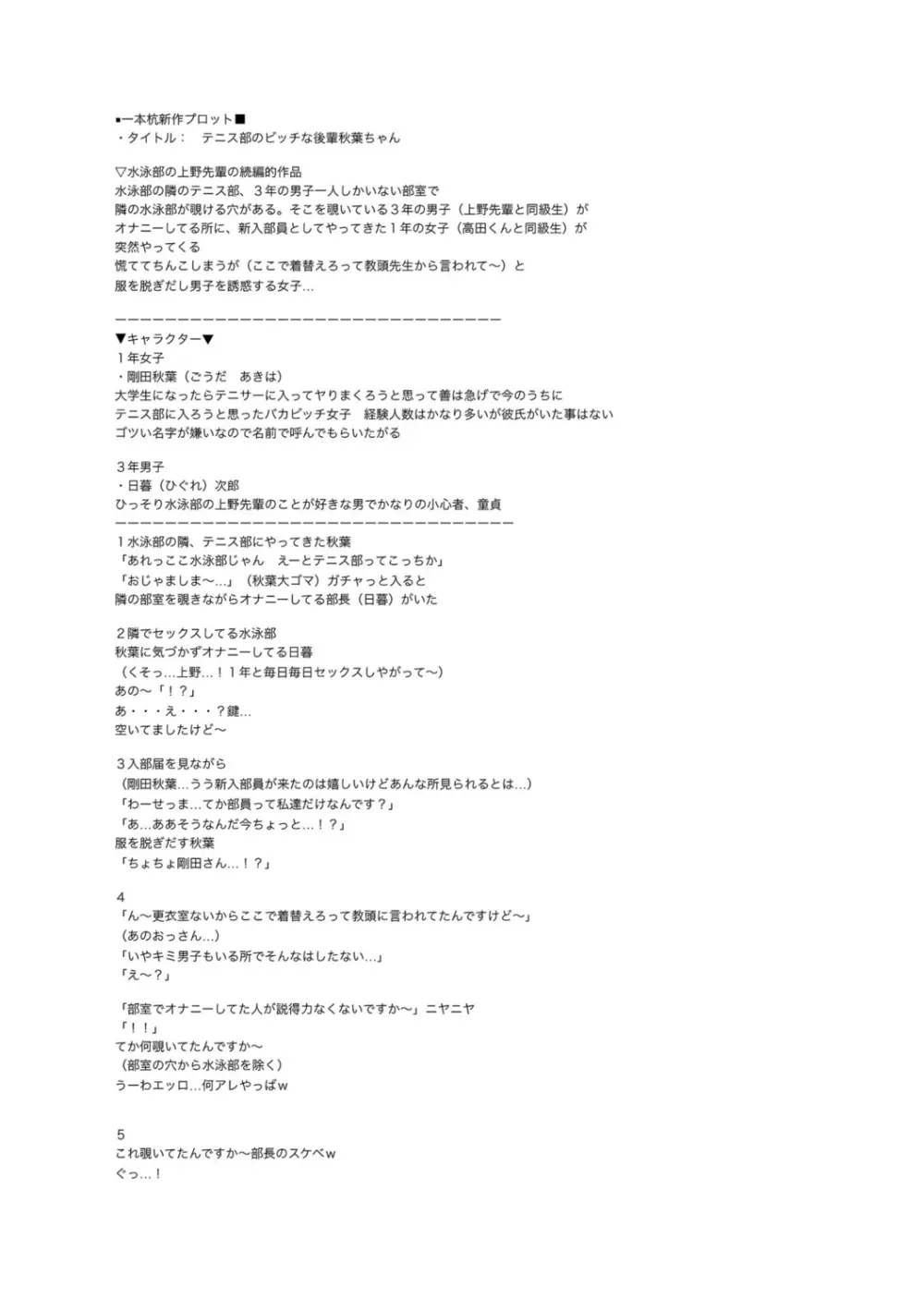 テニス部の後輩秋葉ちゃんは淫乱（チョロ）ビッチ Page.283