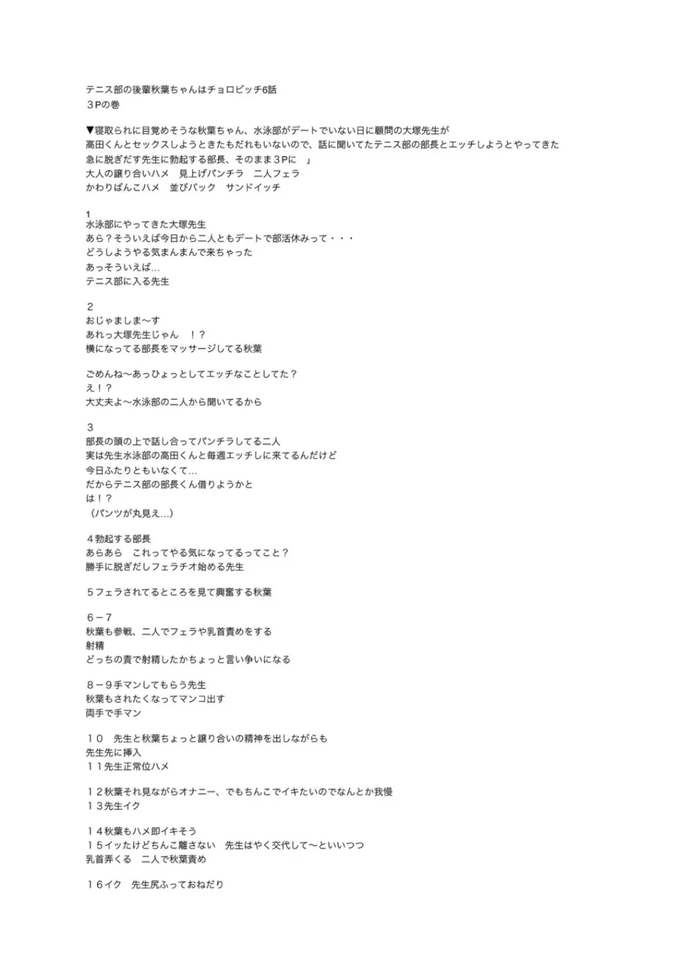 テニス部の後輩秋葉ちゃんは淫乱（チョロ）ビッチ Page.291