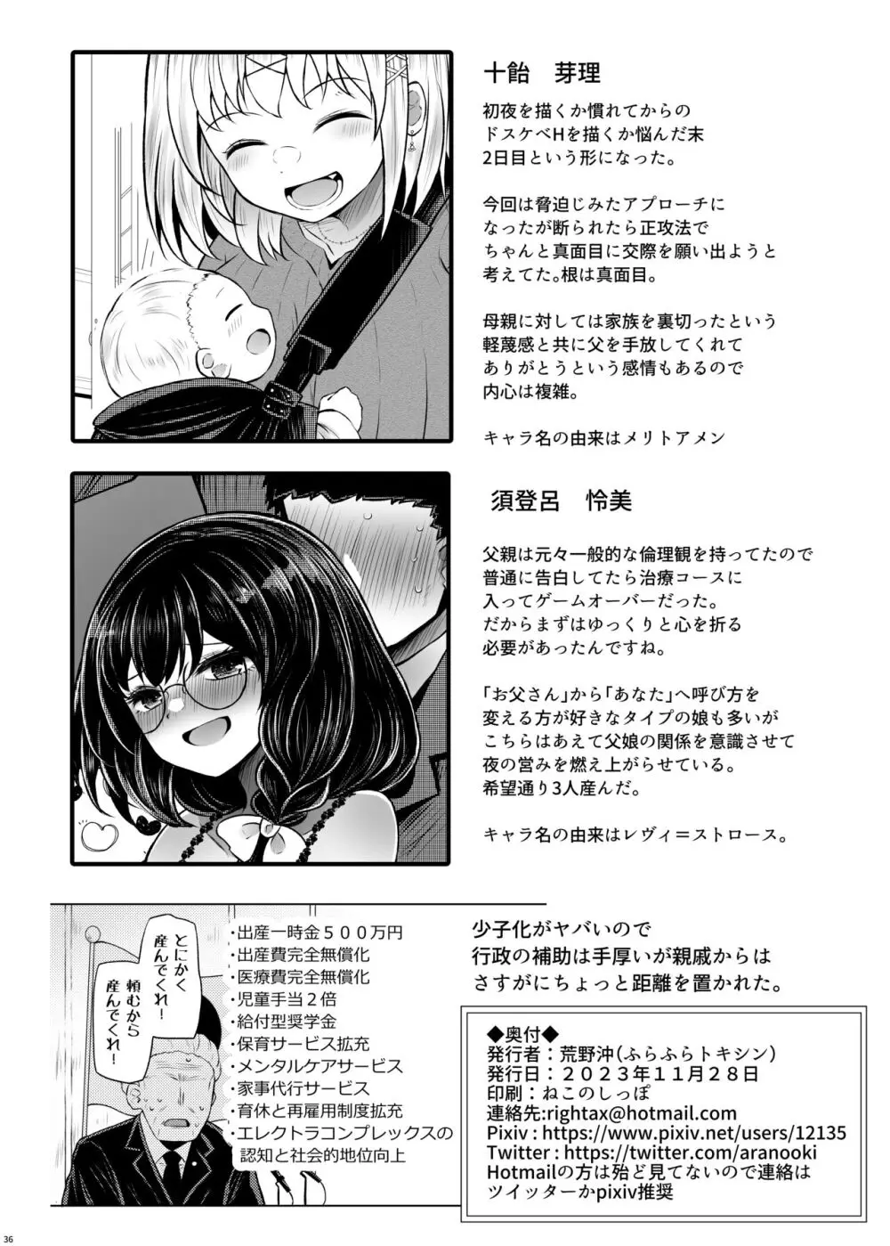 遺伝性疾患のリスクが無いなら実父と子作りしてもいいよね2 Page.36