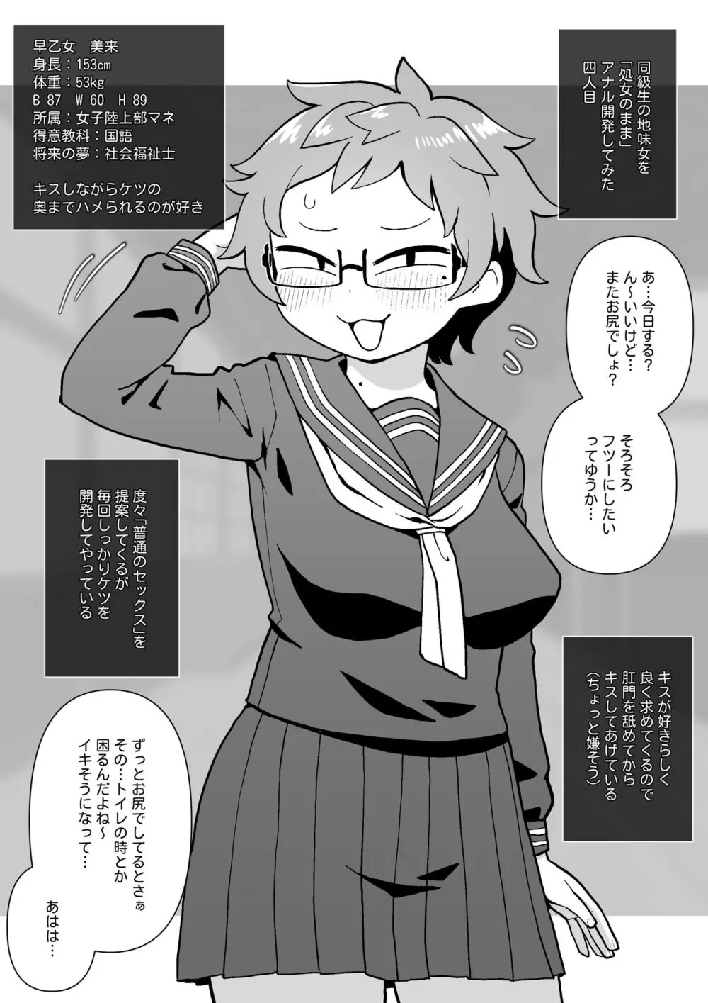 モブ顔同級生を処女のままアナル開発した話 Page.20