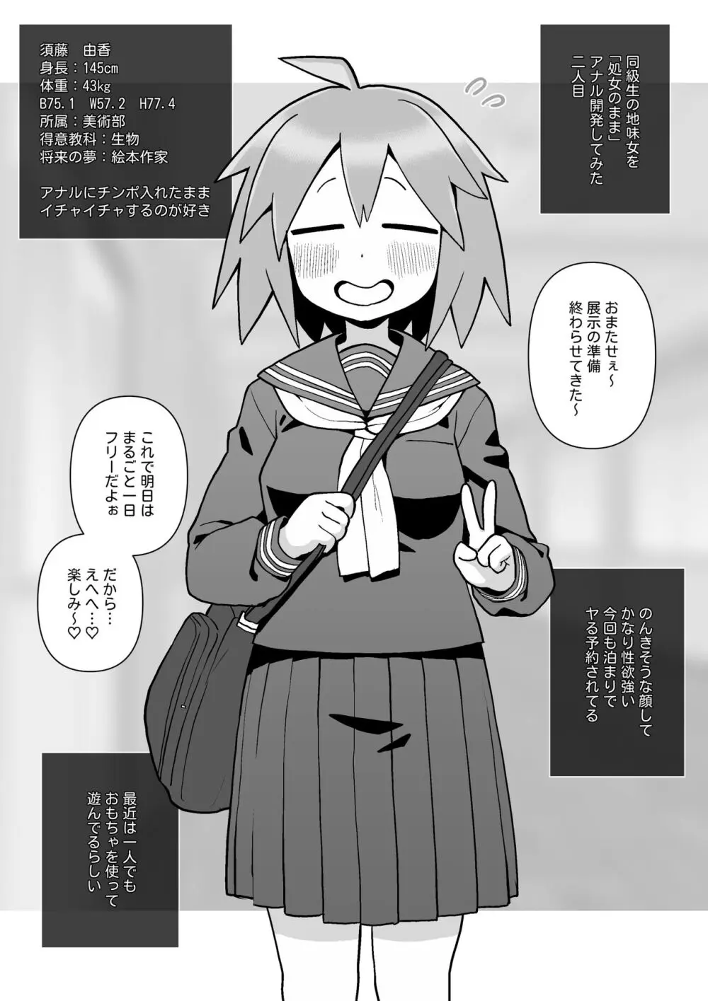 モブ顔同級生を処女のままアナル開発した話 Page.8