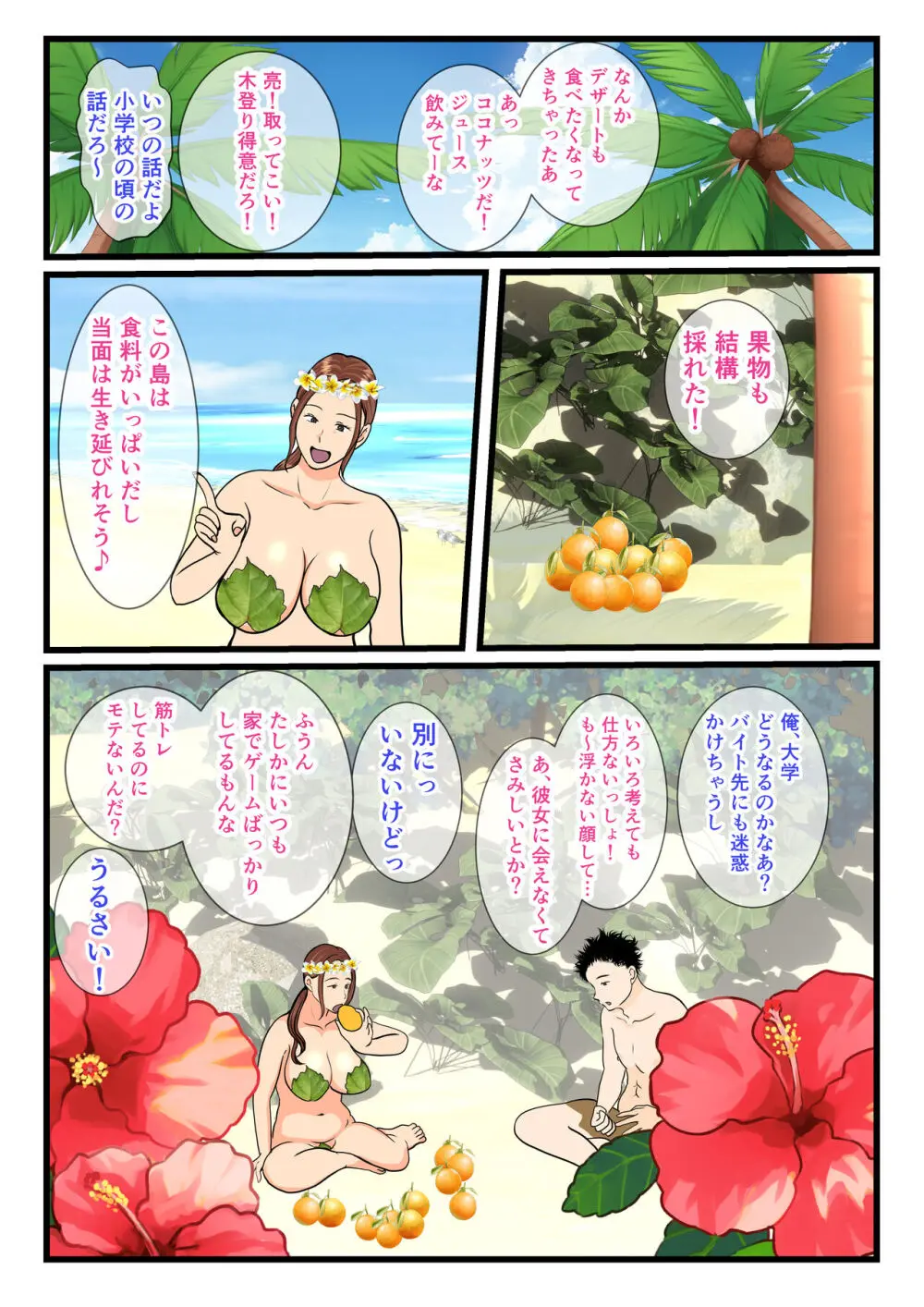 元ヤン母、無人島にてメスになる 前編 Page.14