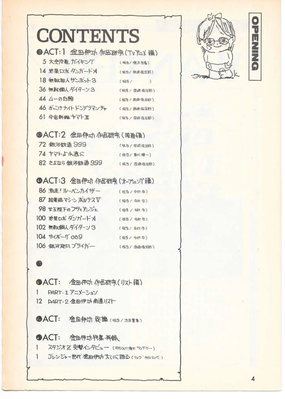 THE ANIMATOR 1 金田伊功特集号 Page.3
