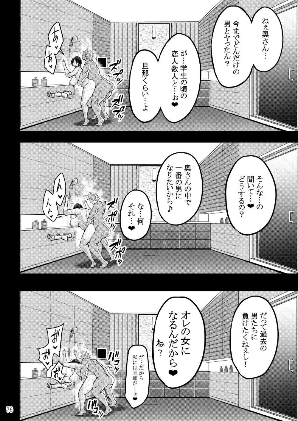 欲求不満が溜まって他の男のち〇ぽケースになってしまった奥さん Page.77