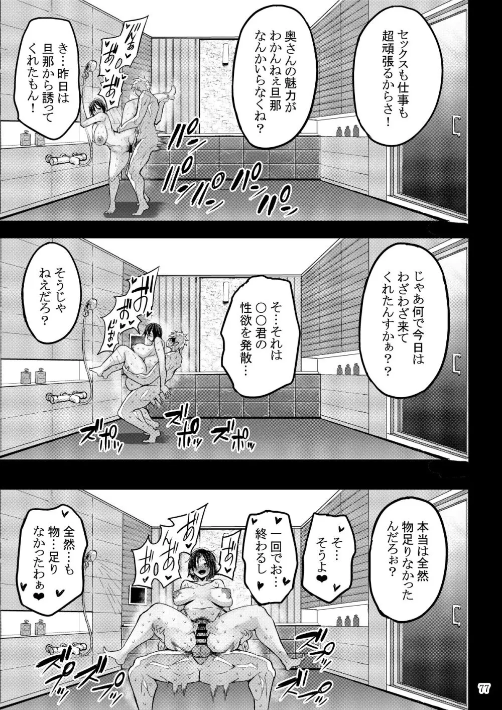 欲求不満が溜まって他の男のち〇ぽケースになってしまった奥さん Page.78