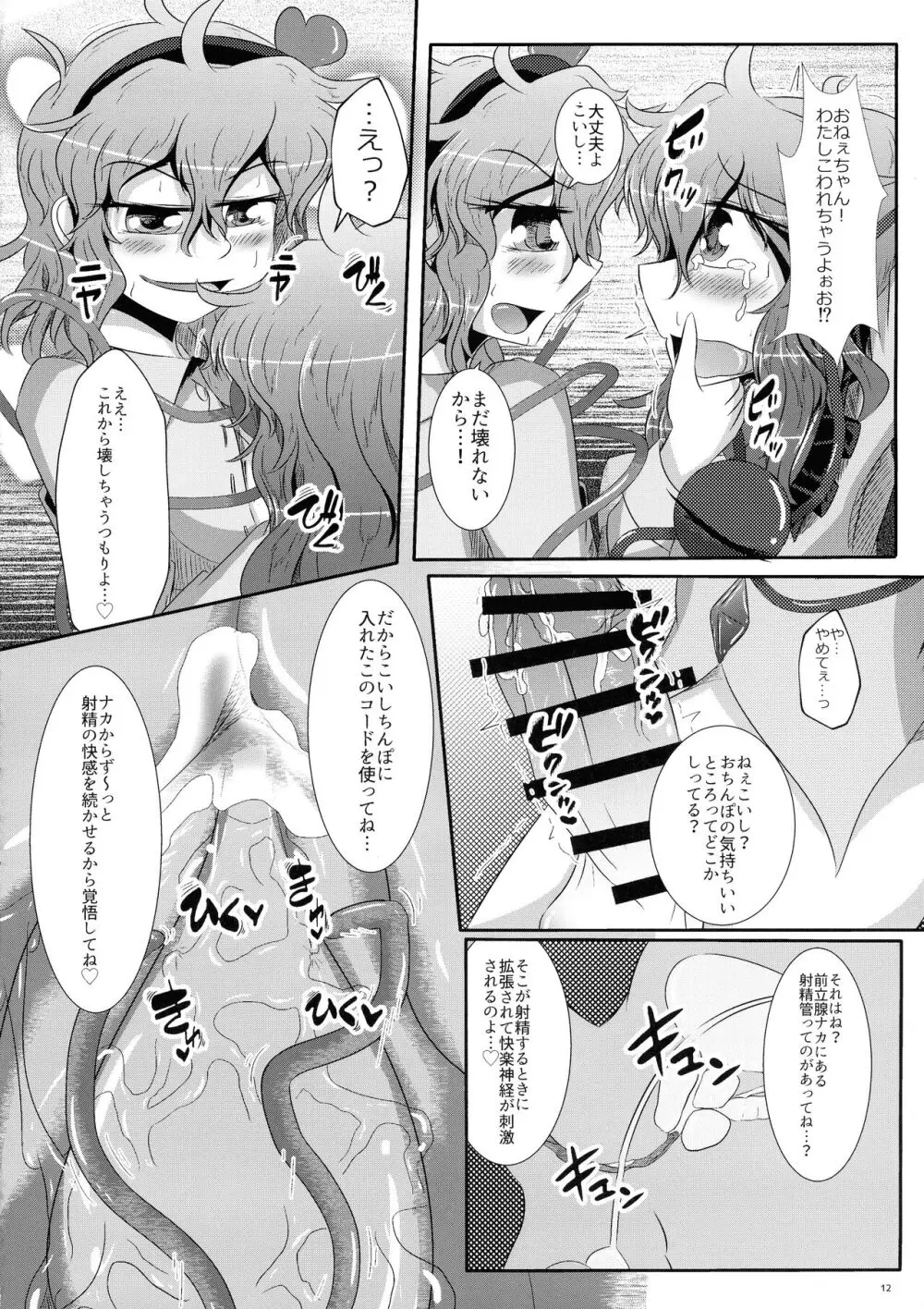 こいしちゃんがさとりちゃんにおち〇ぽを壊れるくらいまでいじられて射精させられる本 Page.13