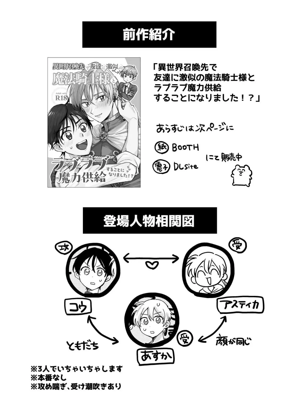 異世界召喚先で友達に激似の魔法騎士様とラブラブ魔力供給することになりました!?2 -友達もいっしょ編- Page.3