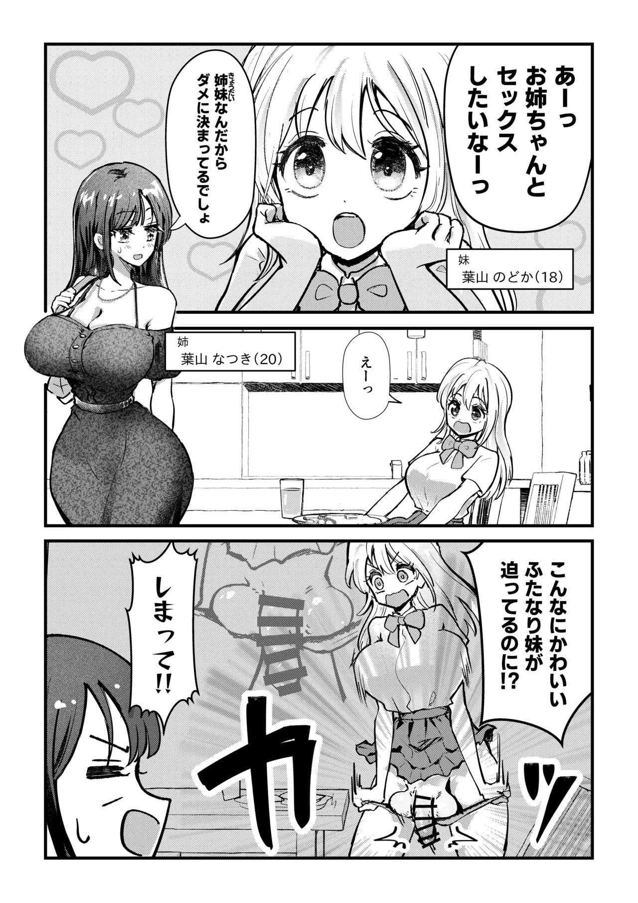 ふたなり妹が大好きなお姉ちゃんを睡眠○する話 Page.2