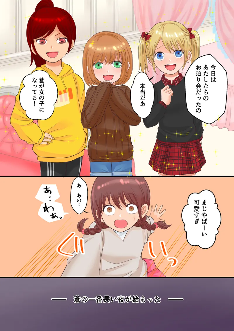 【TS漫画】とあるTSっ娘、女子お泊り会で色々されるお話 Page.9