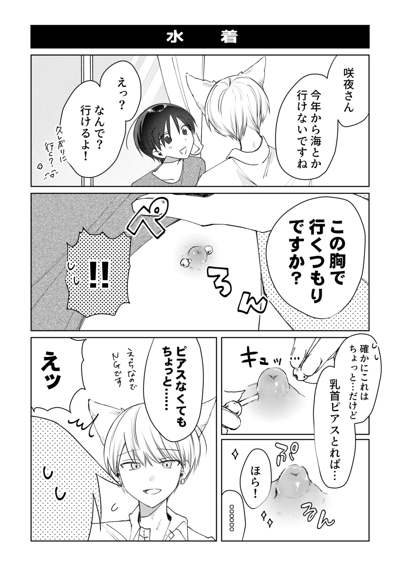 乳首ピアスが安定したので乳首責め Page.54