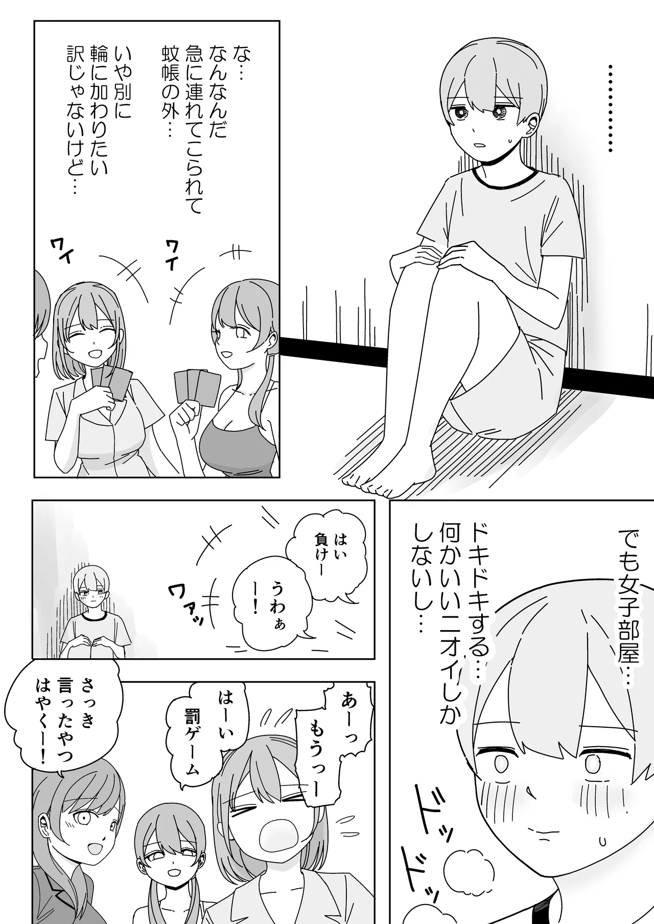 修学旅行の女子部屋で嘘えっちごっこ Page.8