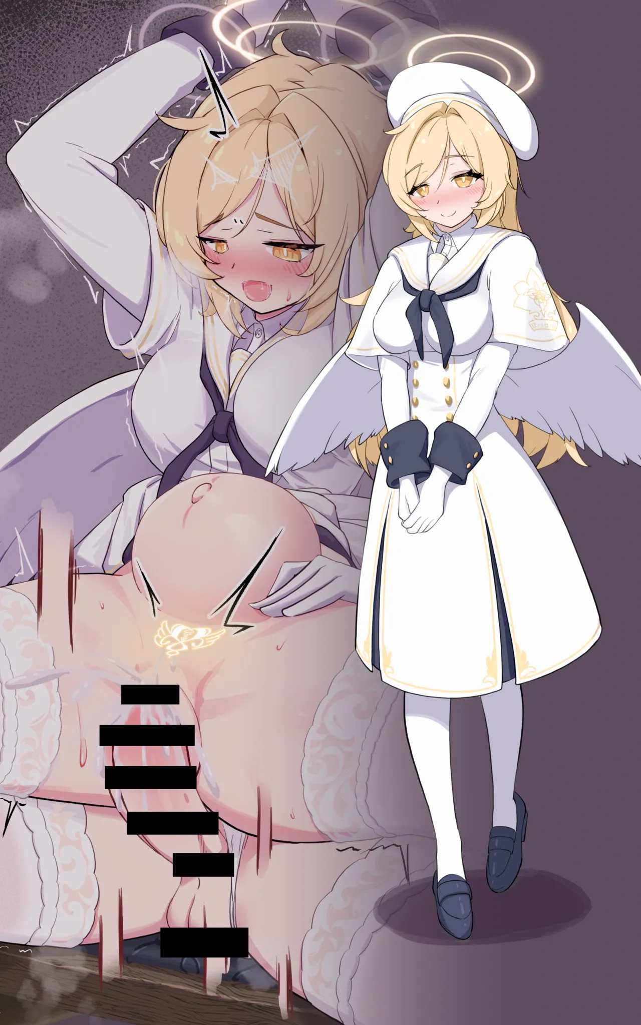 【Skeb +α版】ブルuaka先生（女体化）×ティーパーティーモブ（ふたなり） Page.36