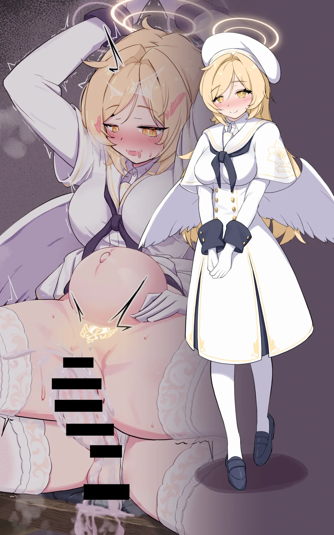 【Skeb +α版】ブルuaka先生（女体化）×ティーパーティーモブ（ふたなり） Page.37