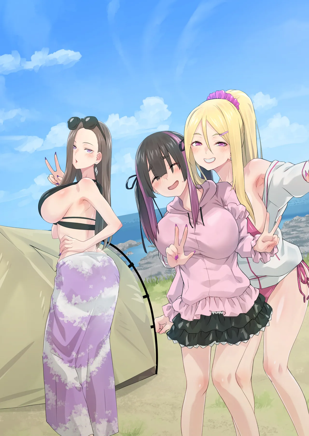 ぎゃるキャンv~ヤリサーの美女3人とエロ目的で海へ行く話~ Page.87