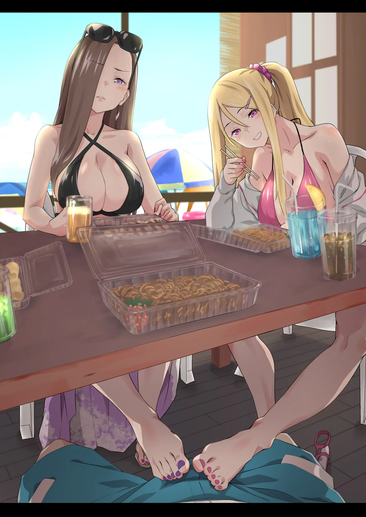 ぎゃるキャンv~ヤリサーの美女3人とエロ目的で海へ行く話~ Page.97
